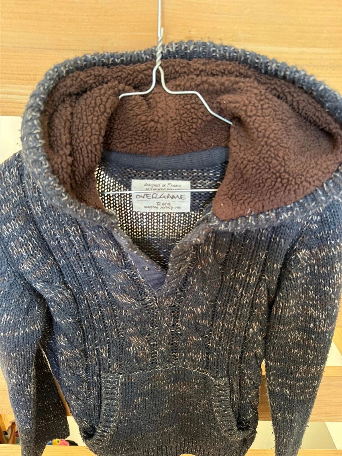 Sudadera con capucha de peluche, talla 12 – photo 3